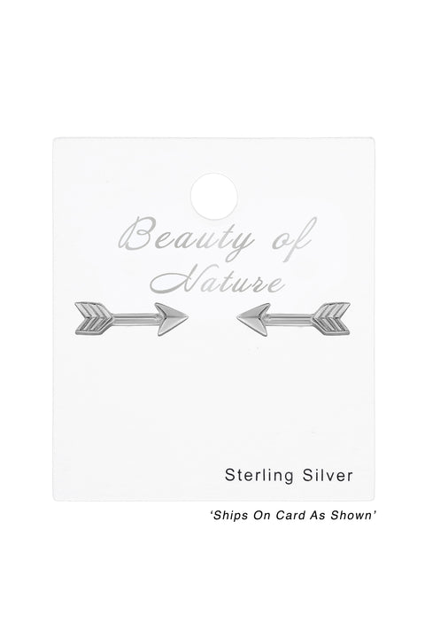 Sterling Silver Arrow Ear Studs - SS