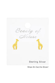 Sterling Silver Giraffe Ear Studs - VM