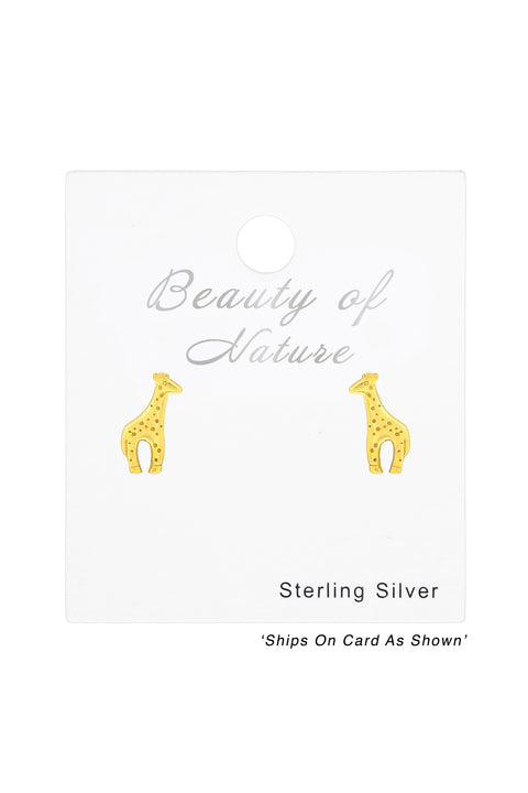 Sterling Silver Giraffe Ear Studs - VM