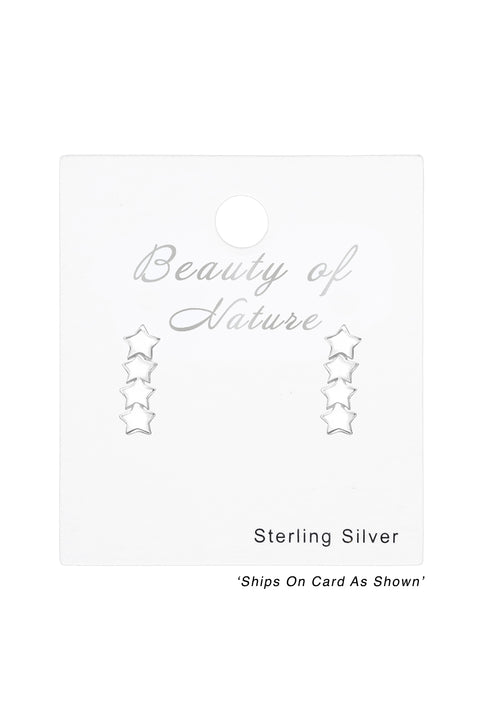 Sterling Silver Star Ear Studs - SS