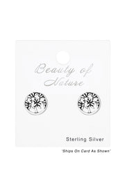 Sterling Silver Tree Of Life Ear Studs - SS