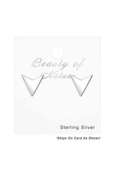 Sterling Silver Arrow Head Ear Studs - SS