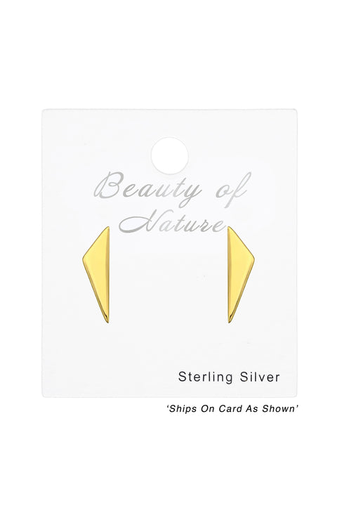 Sterling Silver Triangle Ear Studs - VM