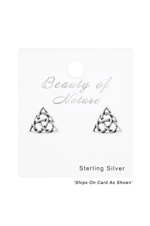 Sterling Silver Celtic Knot Ear Studs - SS