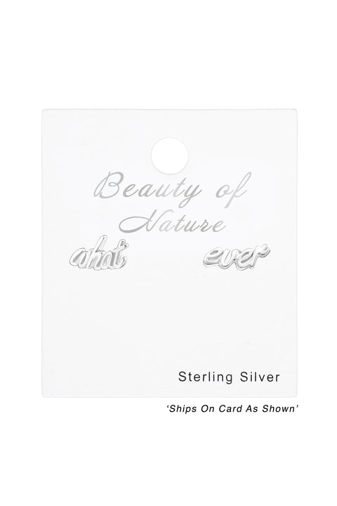 Sterling Silver "What Ever" Ear Studs - SS
