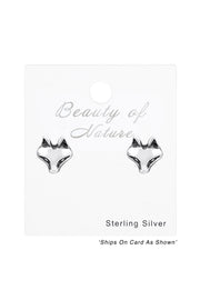Sterling Silver Fox Ear Studs - SS