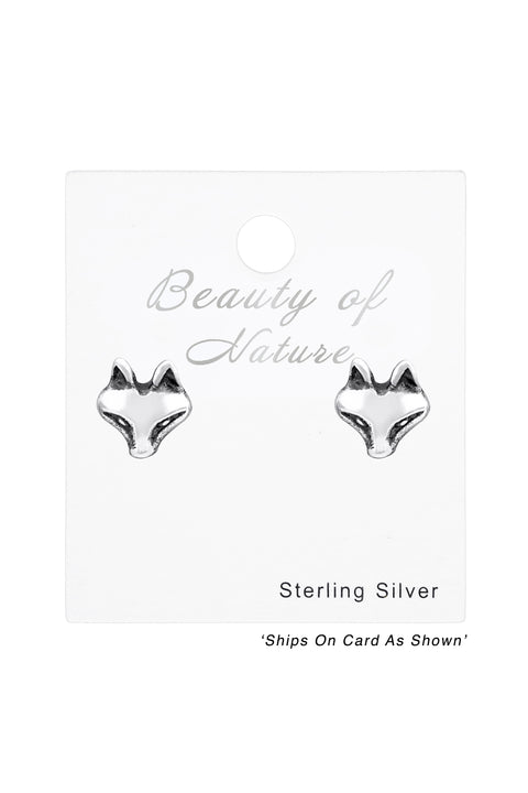 Sterling Silver Fox Ear Studs - SS