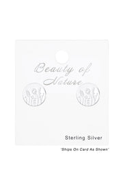 Sterling Silver Laser Cut Flower Ear Studs - SS