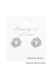 Sterling Silver Knot Ear Studs - SS