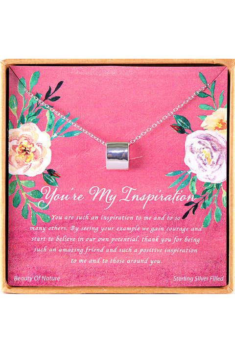 'You're My Inspiration' Boxed Charm Necklace - SF
