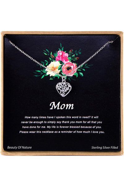 'Best Mom' Boxed Charm Necklace - SF