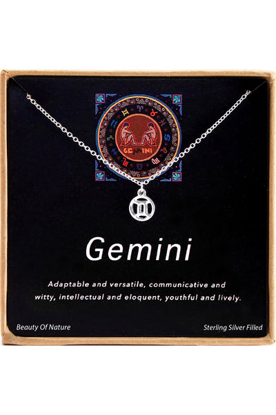 'Zodiac' Boxed Gemini Necklace - SF