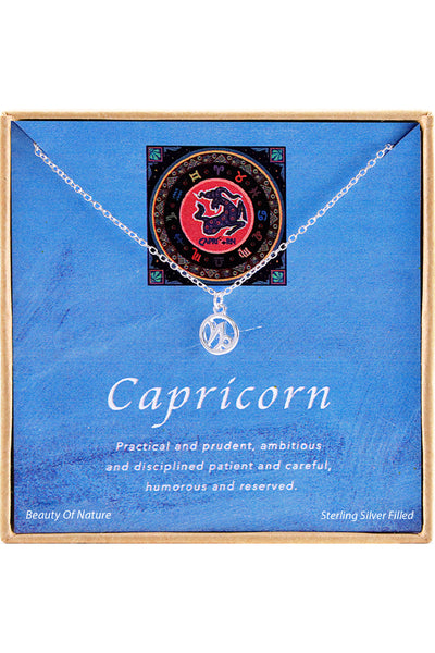 'Zodiac' Boxed Capricorn Necklace - SF