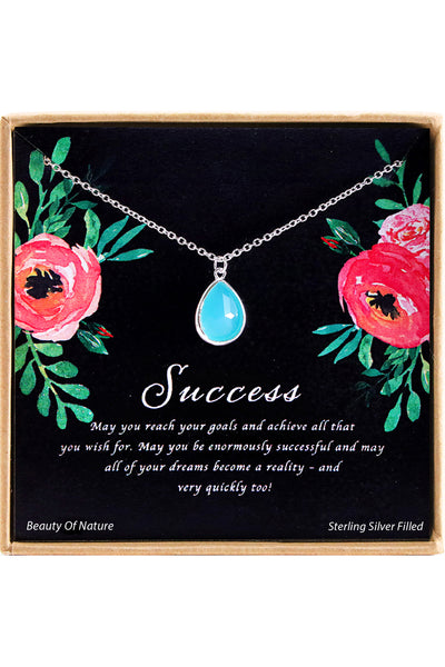 'Success' Boxed Charm Necklace - SF