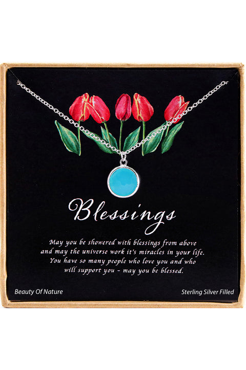 'Blessings' Boxed Charm Necklace - SF
