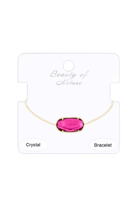 Raspberry Crystal Link Bracelet - GF