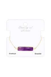 Amethyst Bar Bracelet - GF