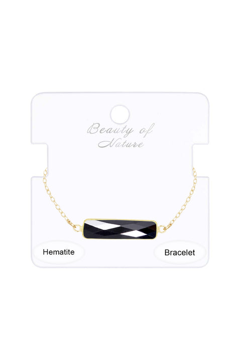 Hematite Bar Bracelet - GF