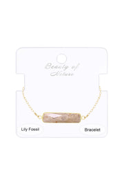 Lily Fossil Bar Bracelet - GF