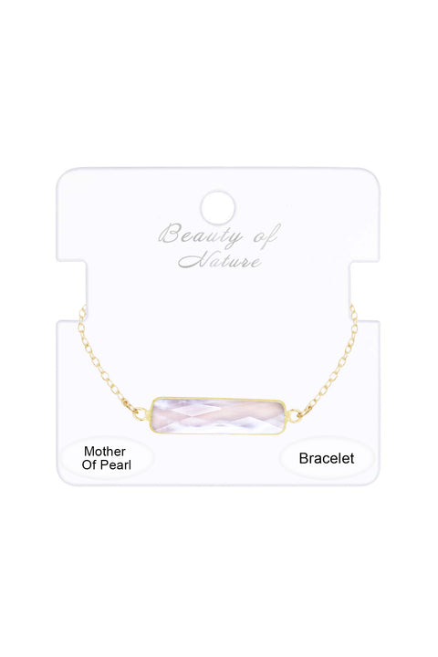 Mother Of Pearl Bar Bracelet - GF