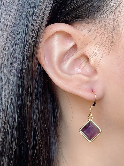 Amethyst Rachel Drop Earrings - GF