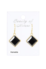 Hematite Rachel Drop Earrings - GF