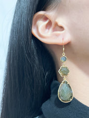 Labradorite Statement Earrings - GF