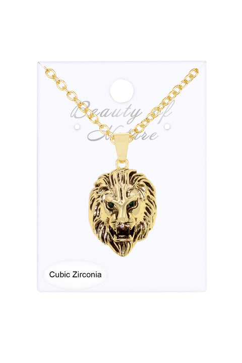 Lion Pendant Necklace - GF