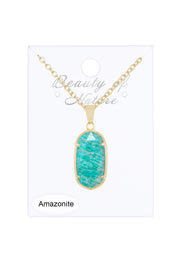 Amazonite Casey Pendant Necklace - GF