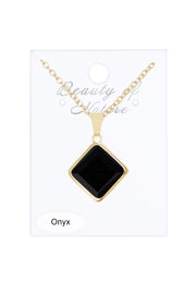 Black Onyx Rachel Pendant Necklace - GF