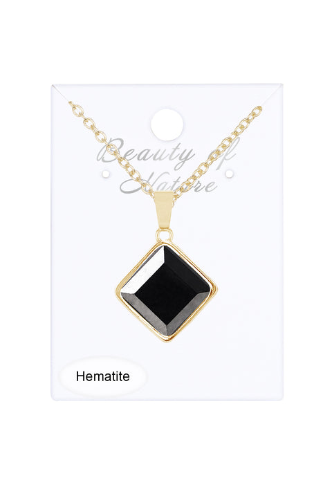 Hematite Rachel Pendant Necklace - GF