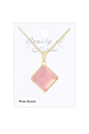 Rose Quartz Rachel Pendant Necklace - GF