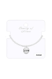 Love Charm Beaded Anklet - SF