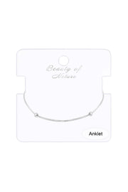 Sterling Silver Itailian Beaded Anklet