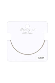 Silver Plated 1.2mm Snake Chain Anklet - SP