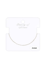 Silver Plated 1.2 mm Fancy Bead Chain Anklet - SP