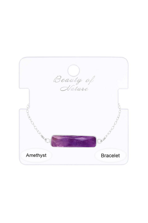 Amethyst Bar Bracelet - SF
