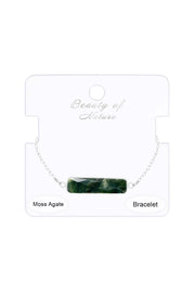 Moss Agate Bar Bracelet - SF
