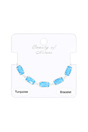 Turquoise & Quartz Doublet Link Bracelet - SF