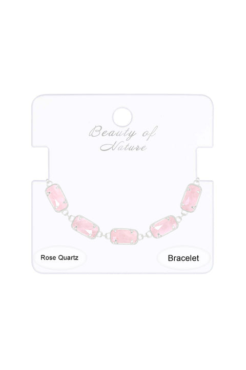 Rose Quartz Link Bracelet - SF