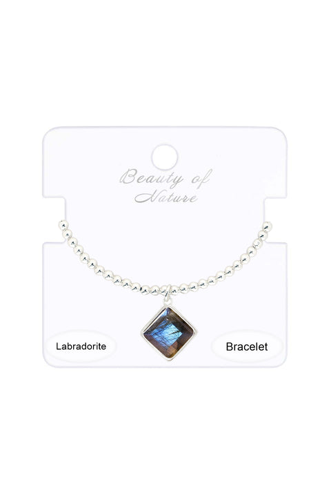 Labradorite & Beaded Charm Bracelet - SF