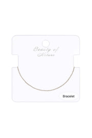 Silver Plated 1mm Round Box Chain Bracelet - SP