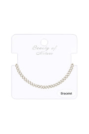 Silver Plated 3mm Curb Chain Bracelet - SP