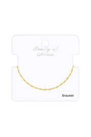 14k Gold Plated 1.2mm A/X Chain Bracelet - GP
