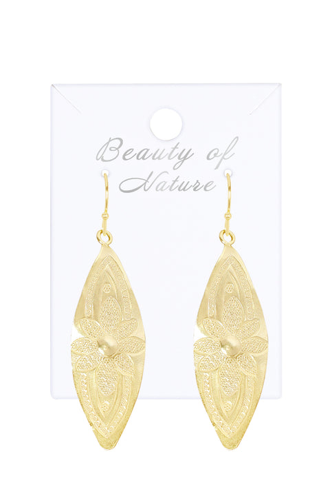 Floral Pattern Earrings - GF