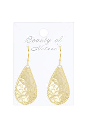 Hammered Drop Earrings - GF