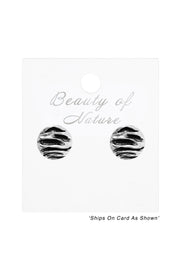 Round Wave Post Earrings - SF