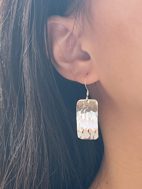 Hammered Drop Earrings - SF