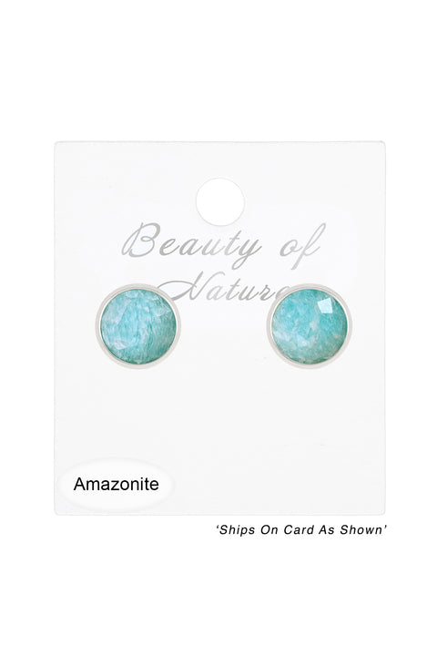 Amazonite Post Earrings - SF