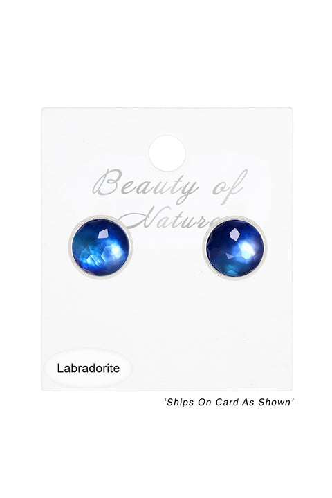 Labradorite Doublet Post Earrings - SF